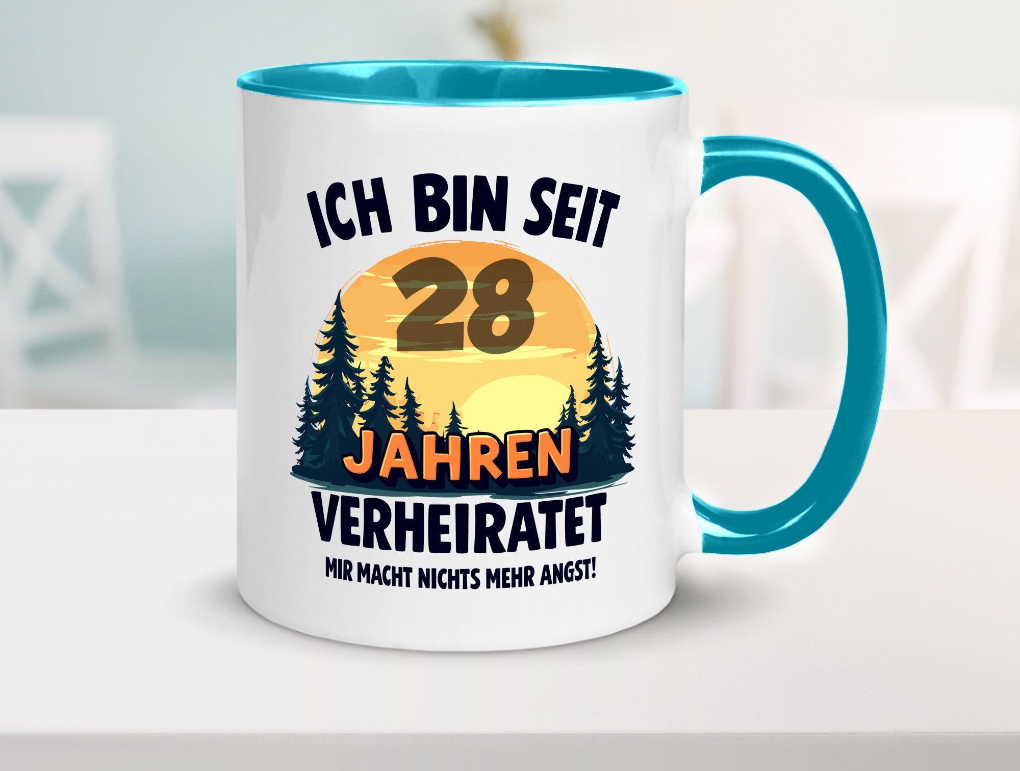 Ich bin Verheiratet | 28. Hochzeitstag Ehepaar v2 lustiger Spruch Geschenk