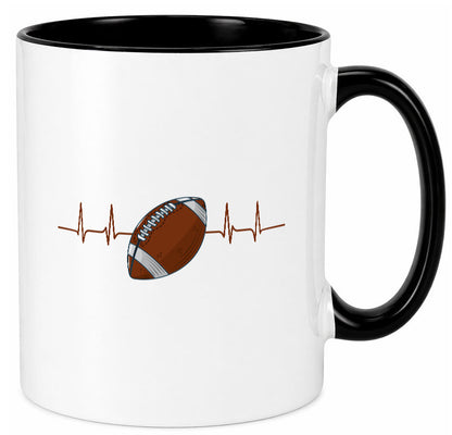 American Football Herzschlag | Footballer Superbowl Humor Geschenkidee Tasse