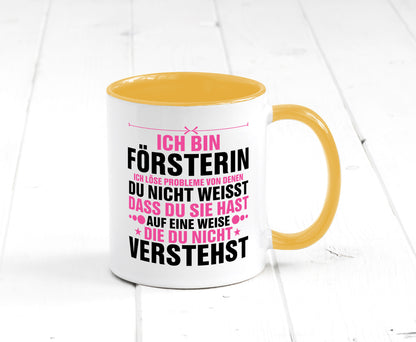 Löse Probleme: Försterin | Forst Arbeit lustiger Spruch Geschenk Kollegen Büro