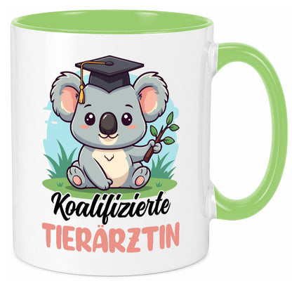 Koalifizierte Tierärztin | Mediziner Tiermedizin lustig Tierliebhaber Humor Tasse