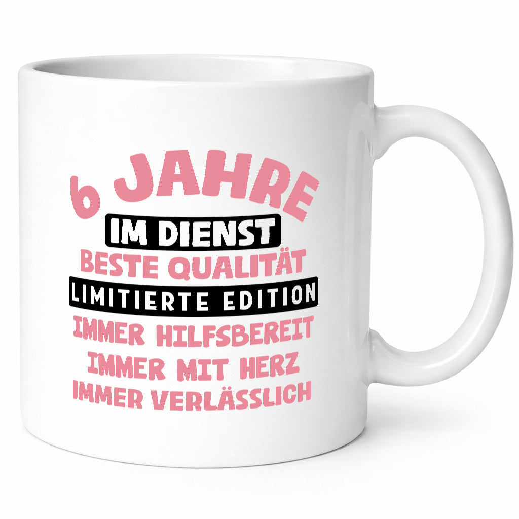 6 Jahre im Dienst | Jubiläum Arbeit v11 lustiger Spruch Geschenk Kollegen Büro