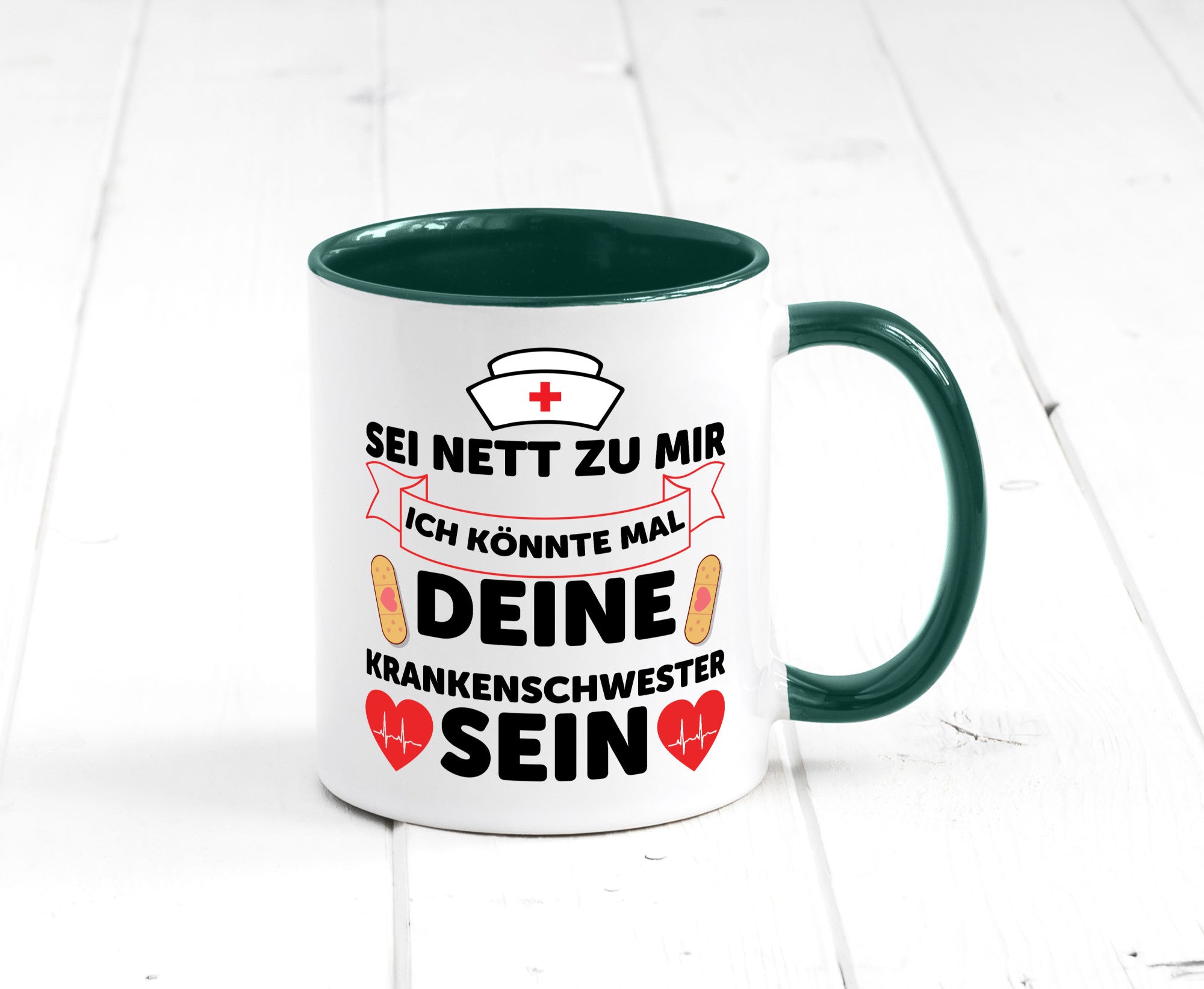 Ich könnte deine Krankenschwester sein | Pflegekraft Geschenkidee Humor Tasse
