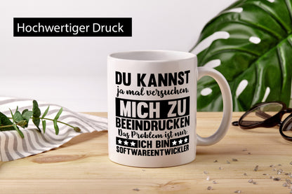 Versuch mich zu beeindrucken, bin Softwareentwickler | IT Humor Geschenkidee