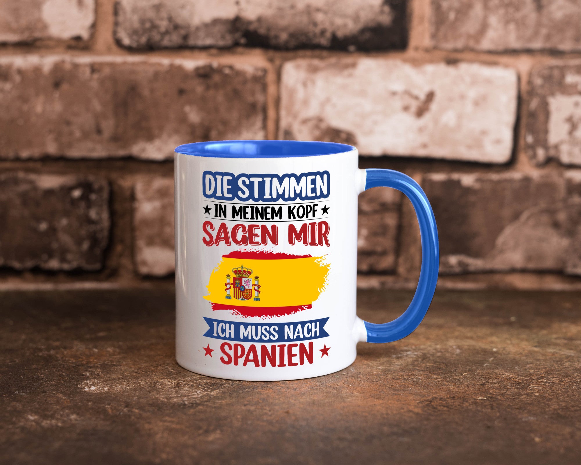 Spanien | Urlaub Stimmen in meinem Kopf Traumland v2 lustiger Spruch Geschenk