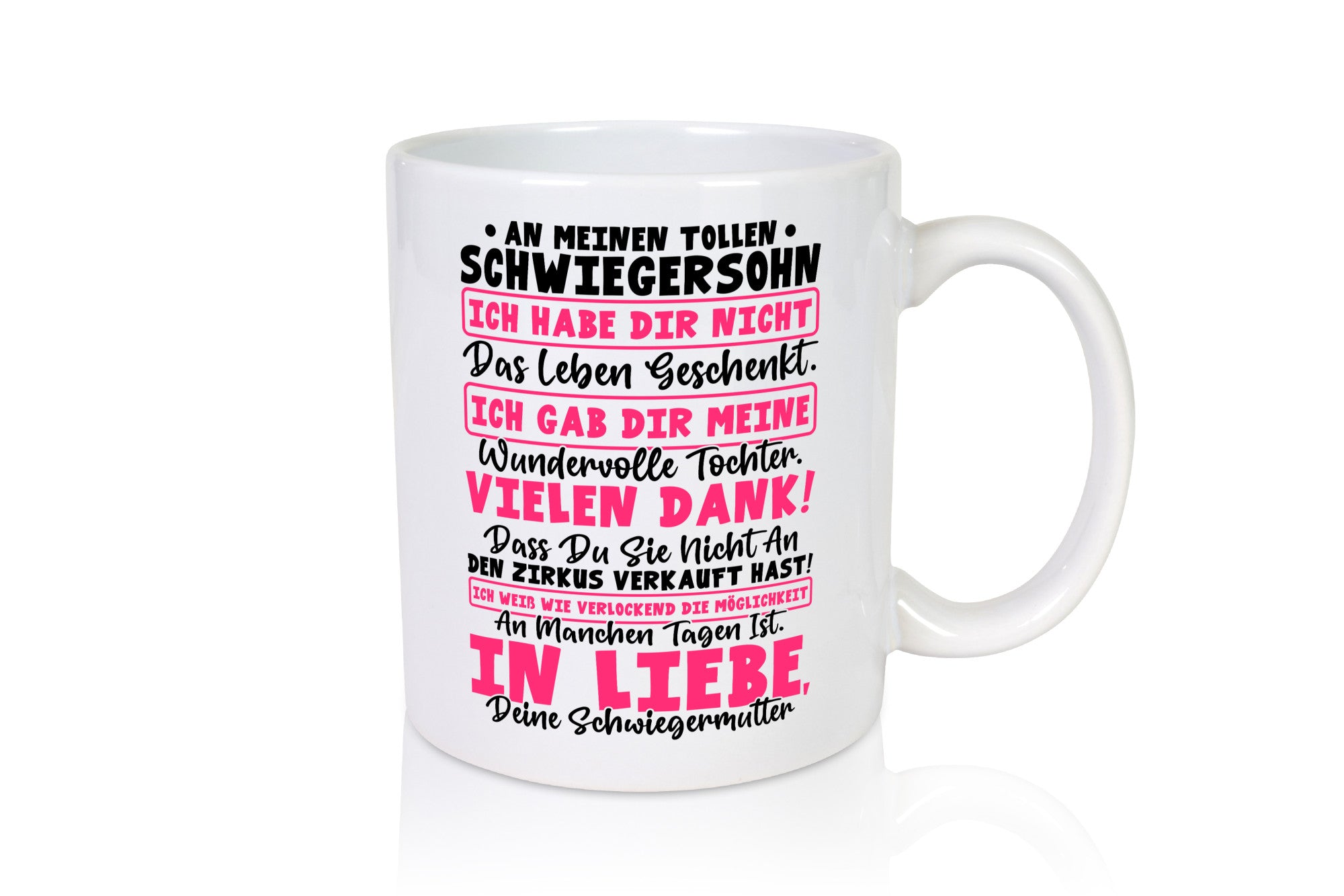 An meinen tollen Schwiegersohn vl5 Geschenkidee Familie Humor Tasse