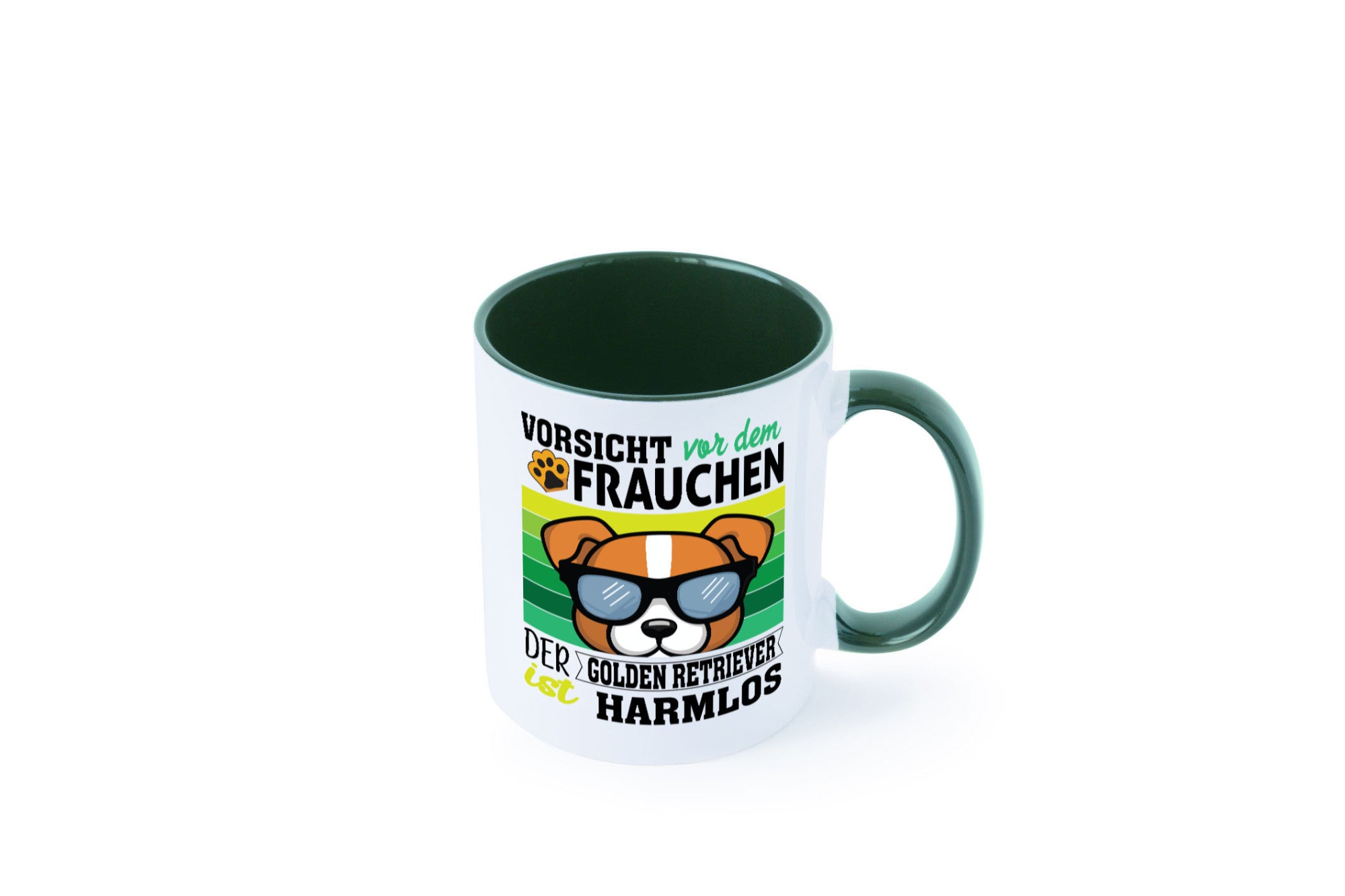 Vorsicht vor dem Frauchen Golden Retriever ist Harmlos lustiger Spruch Geschenk