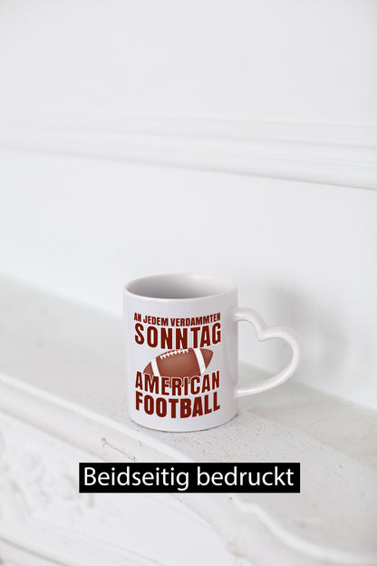American Football | Sportfan Motiv jeden Sonntag Humor Geschenkidee Tasse