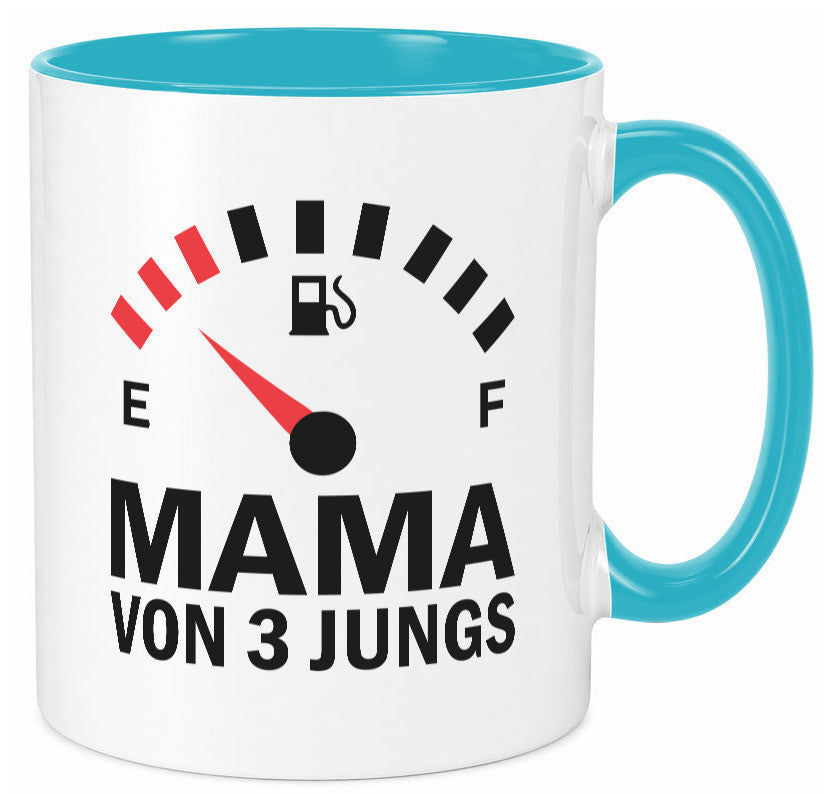 Mama von 3 Jungs | Muttertag Geschwister lustiger Spruch Geschenk Familie