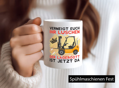 Lagergott Tasse | Lagerarbeiter Humor Lagerist Spruch Arbeit Kollegen Büro