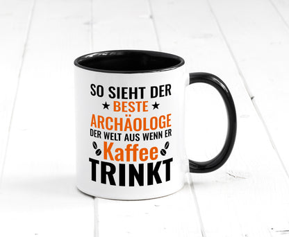 Kaffee trinkt: Archäologe | Archäologie Forscher lustig Humor Geschenkidee