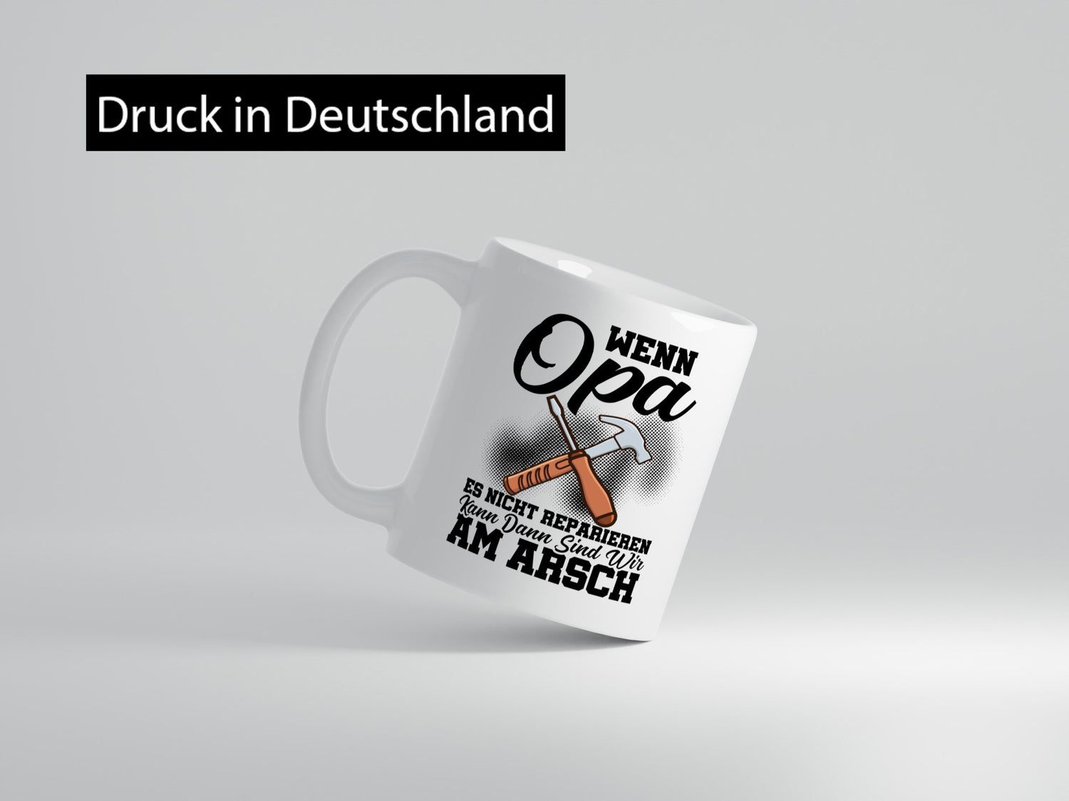 Opa Reparieren Geschenk Familie Geschenkidee lustiger Spruch Tasse