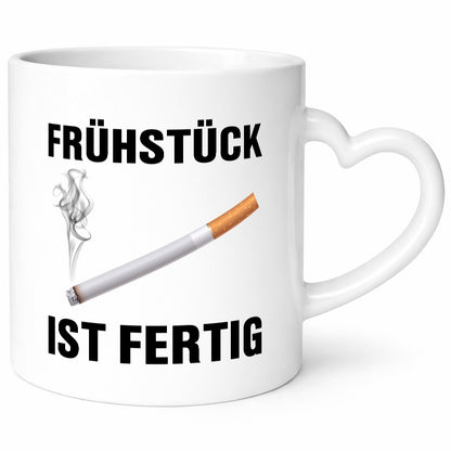 Frühstück ist Fertig | Zigarette Nikotin Raucher lustiger Spruch Geschenk Humor