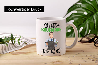 Bester Kaufmann Kaufmänner v2 lustig Humor Geschenkidee Geschenk Tasse