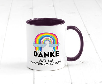 Danke für die Kunderbunte Zeit | Regenbogen lustiger Spruch Geschenk Humor