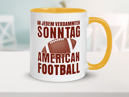 American Football | Sportfan Motiv jeden Sonntag Humor Geschenkidee Tasse