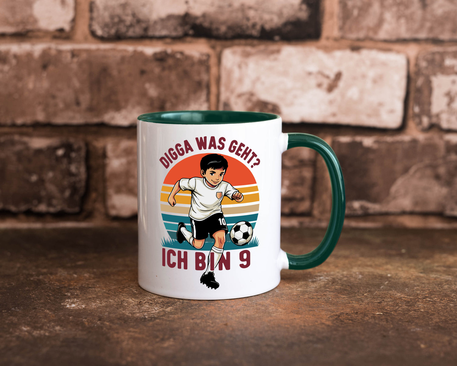 9 Geburtstag | Jahre Digga was geht ab Fußball lustig Geschenkidee Geschenk