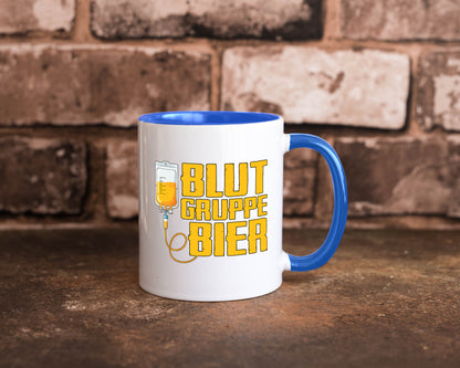 Blutgruppe Bier | Saufen Trinken Biertrinker Humor Geschenkidee Tasse