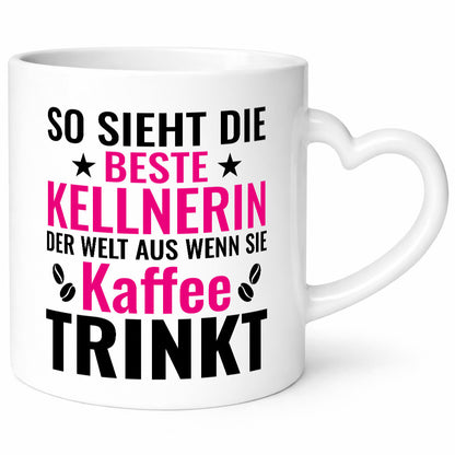 Kaffee trinkt: Kellnerin | Beruf kellnern Bedienung Humor Arbeit Kollegen Büro