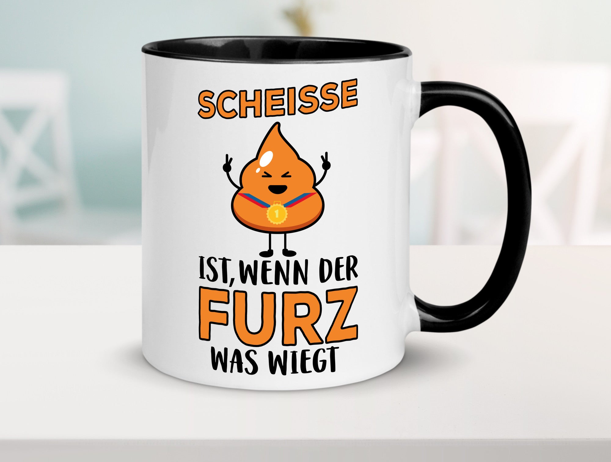 Scheisse ist lustiger Spruch Geschenk Humor Geschenkidee Tasse