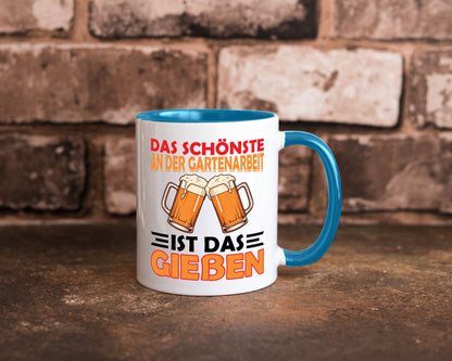 Das schönste an gartenarbeit ist Gießen | Biertrinker Geschenkidee Arbeit
