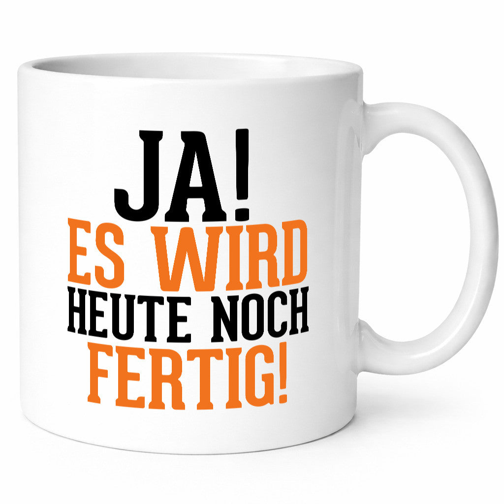 Ja, es wird heute noch fertig | Arbeit Kollegen Werkstatt Humor Büro