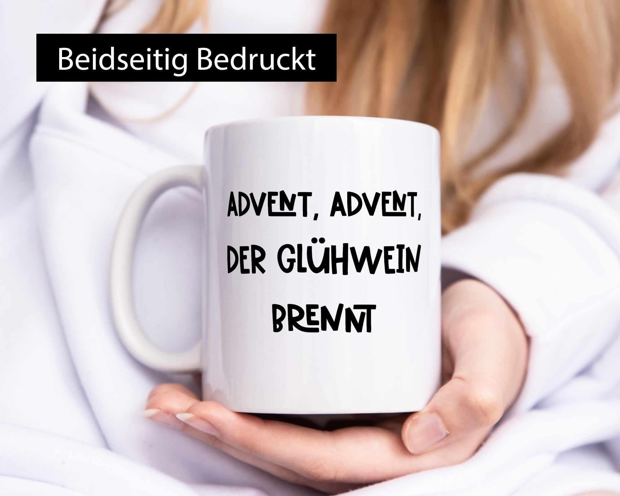 Advent der Glühwein brennt | Weihnachten lustiger Spruch Geschenk Humor