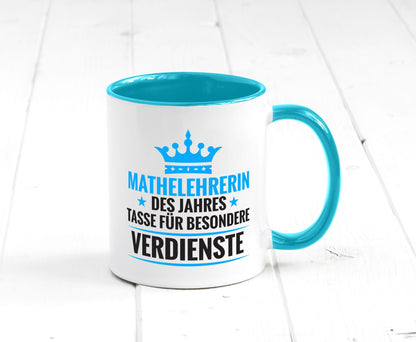 Besonderer Verdienst: Mathelehrerin | Lehrer Mathe Humor Geschenkidee Tasse