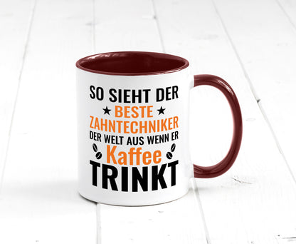 Kaffee trinkt: Zahntechniker | Zahnmedizin Geschenk Humor Geschenkidee lustiger