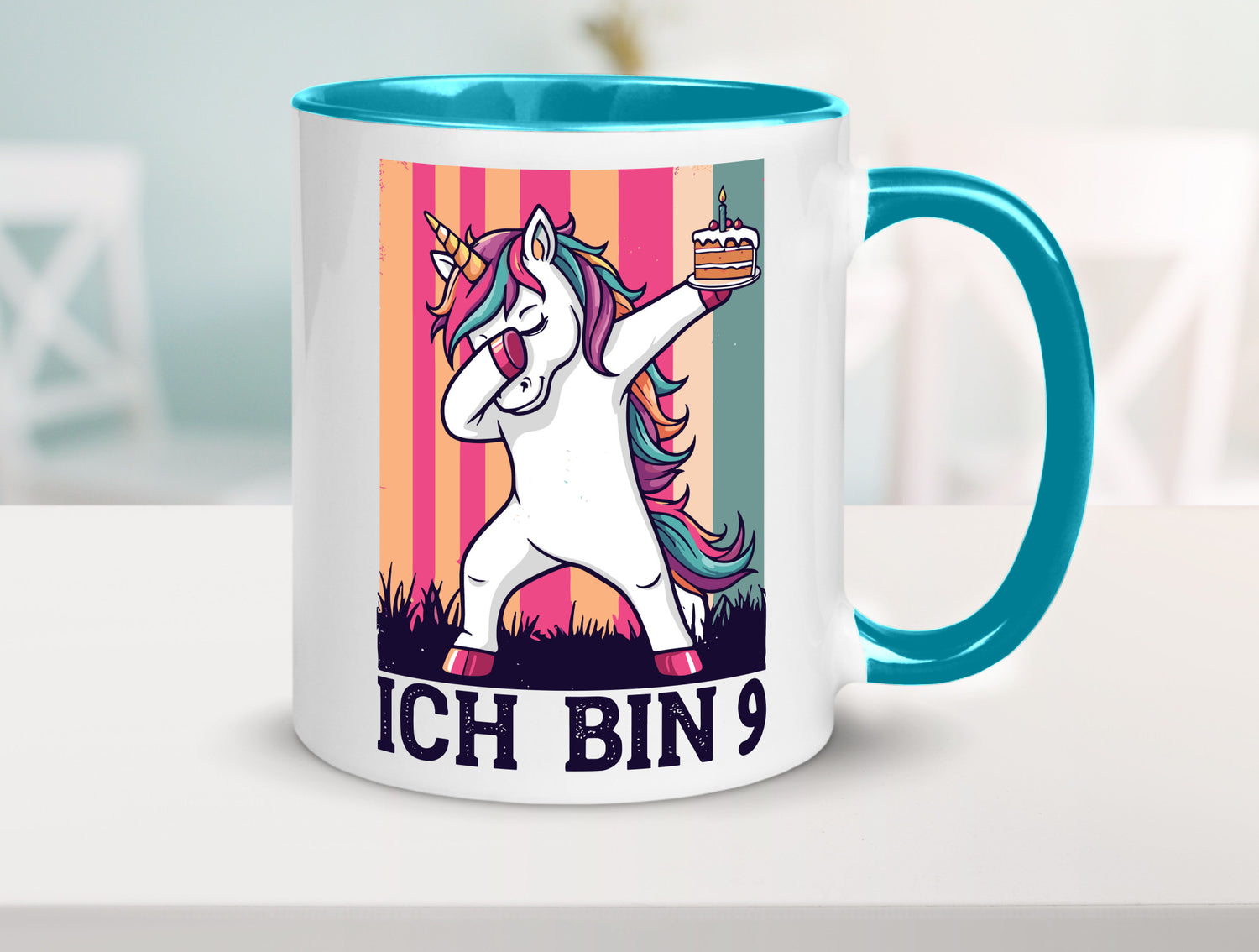 9 Geburtstag | Einhorn Damping Mädchen Humor Geschenkidee Tasse