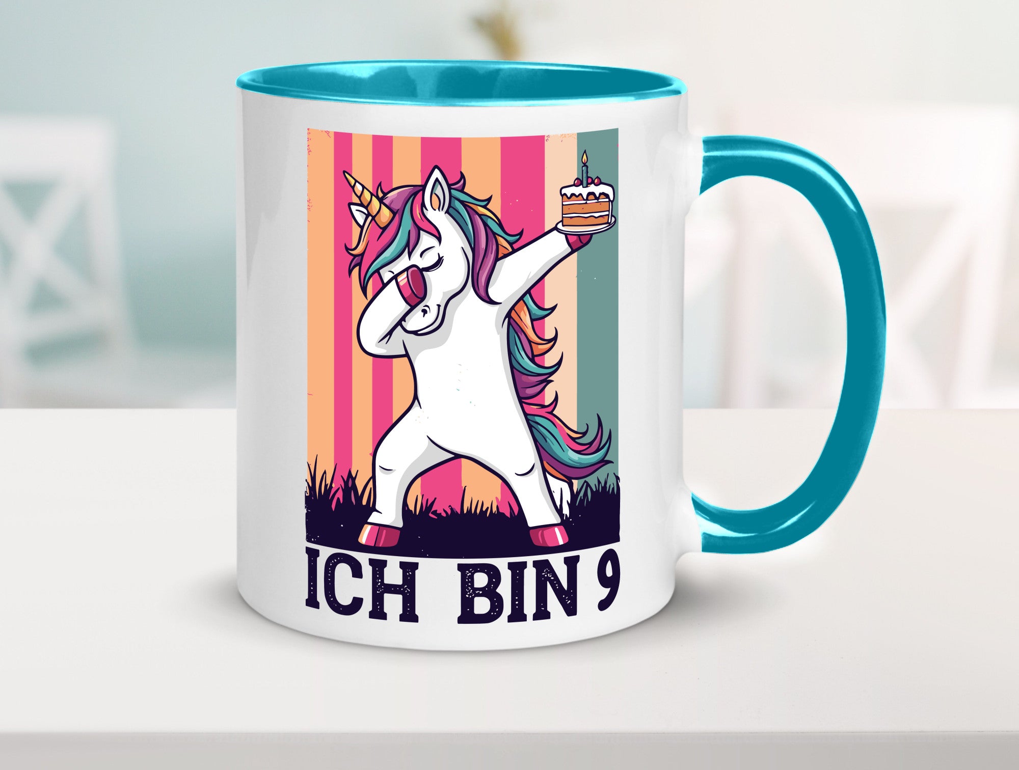 9 Geburtstag | Einhorn Damping Mädchen Humor Geschenkidee Tasse
