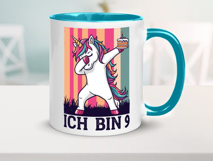 9 Geburtstag | Einhorn Damping Mädchen Humor Geschenkidee Tasse