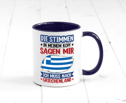 Griechenland | Urlaub Stimmen in meinem Kopf Traumland Humor Geschenkidee Tasse