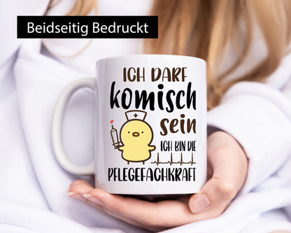 Ich darf kommisch sein | Pfelegekraft Altenpflegerin Geschenk Humor