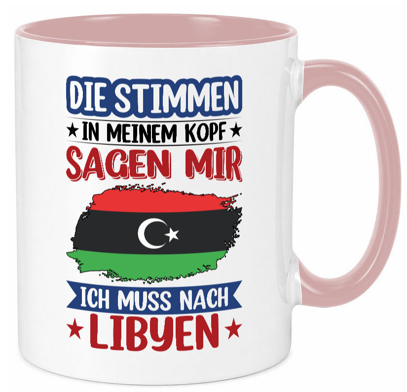 Libyen | Urlaub Stimmen in meinem Kopf Traumland Geschenkidee Humor Tasse