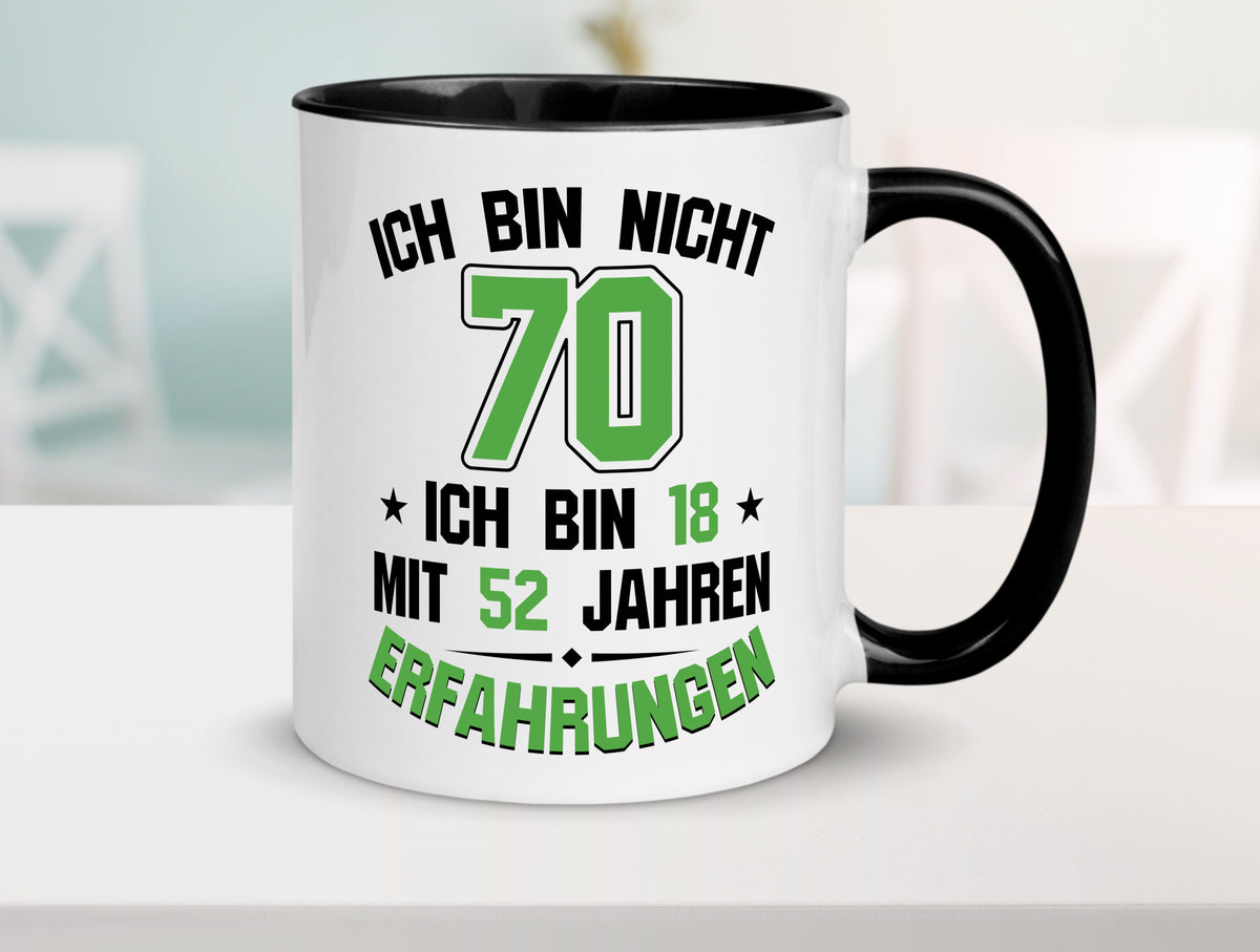 Ich bin nicht 70 | Rentner Viel erfahrung im leben lustig Ruhestand Jubiläum Tasse