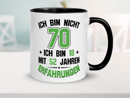 Ich bin nicht 70 | Rentner Viel erfahrung im leben lustig Ruhestand Jubiläum Tasse