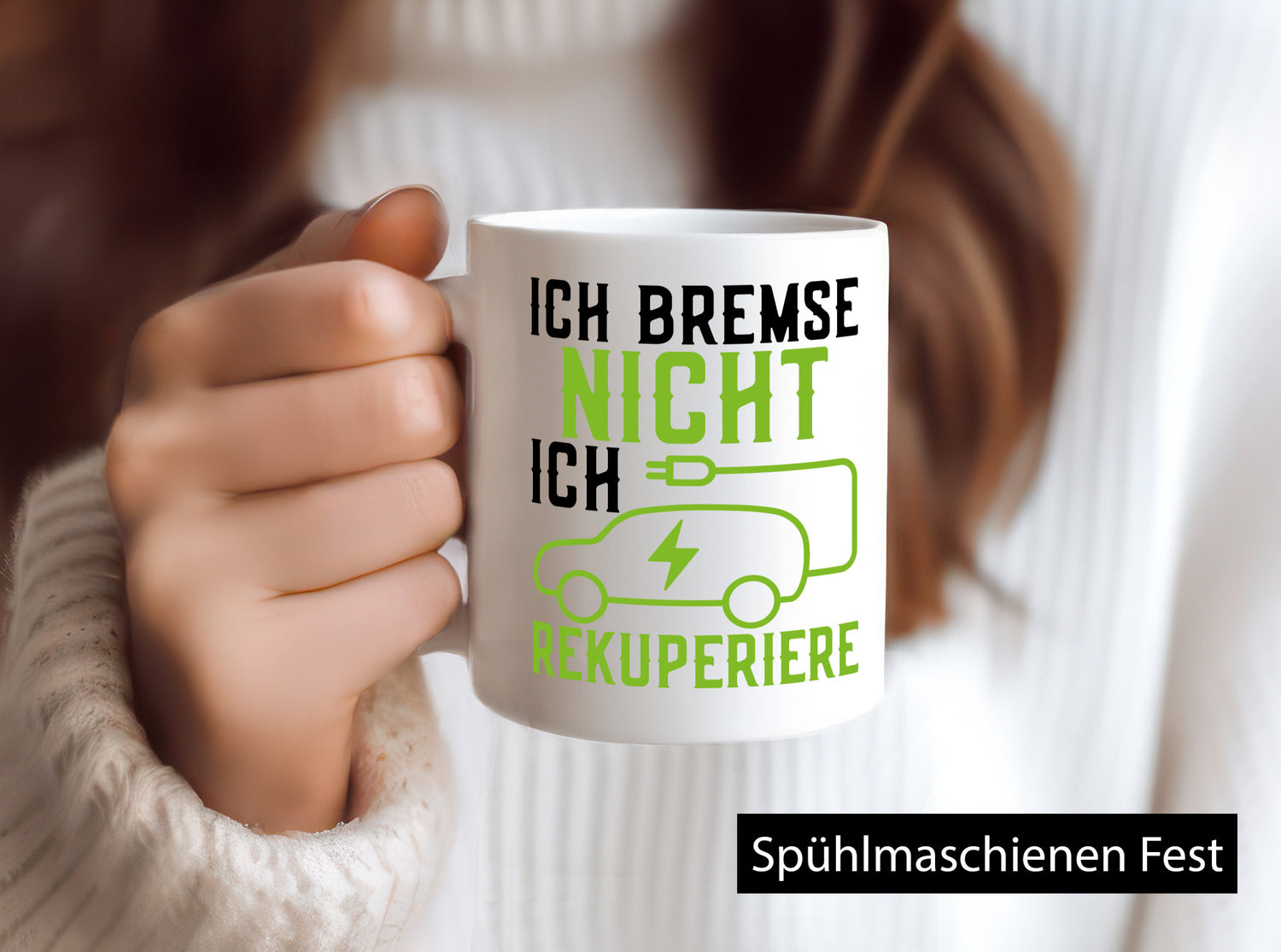 Ich bremse nicht rekuperiere | Elektroauto Autofan Geschenkidee Humor Tasse