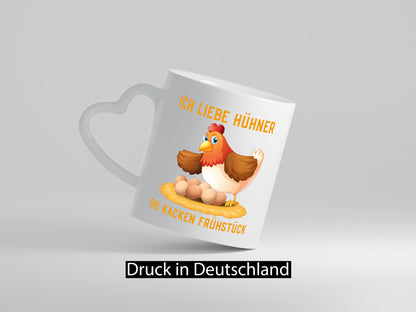 Ich liebe Hühner | Eier Frühstück Huhn Comic Witz Geschenk Humor Geschenkidee