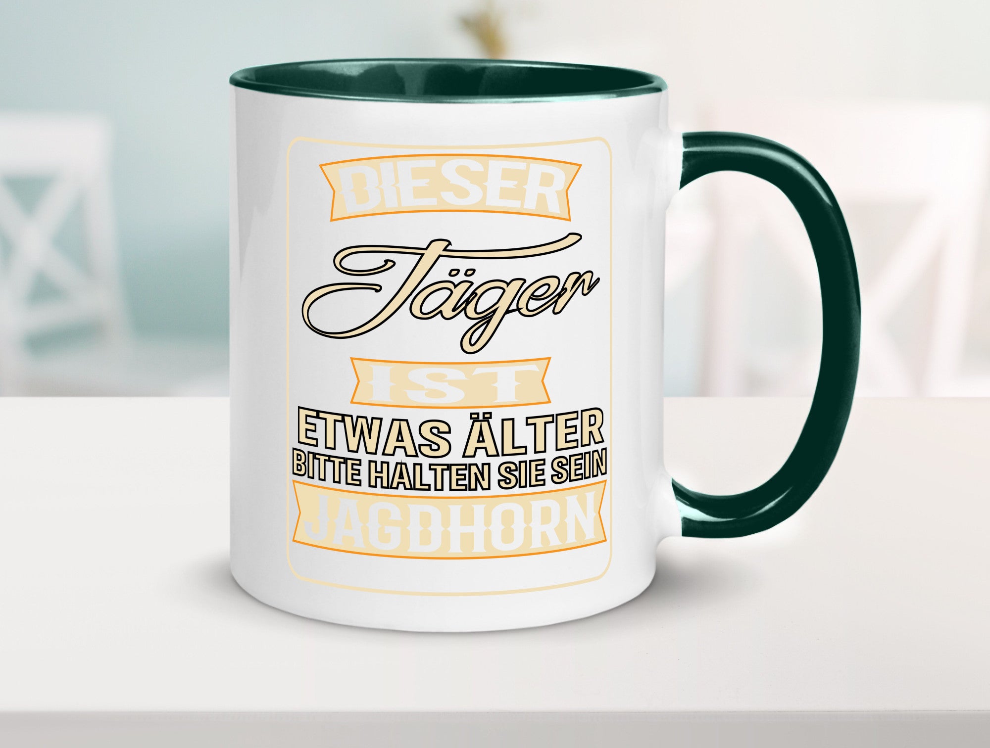 Dieser Jäger ist etwas Älter halten sie sein Jagthorn lustiger Spruch Geschenk