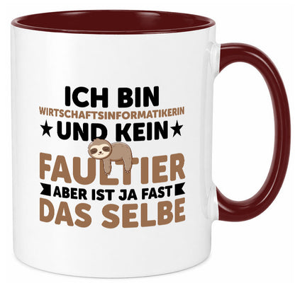 Ich bin kein Faultier: Wirtschaftsinformatikerin v2 lustig Tierliebhaber Humor
