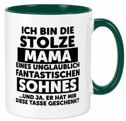 Stolze Mama | Fantastischer Sohn Beste Humor Familie Geschenkidee Tasse