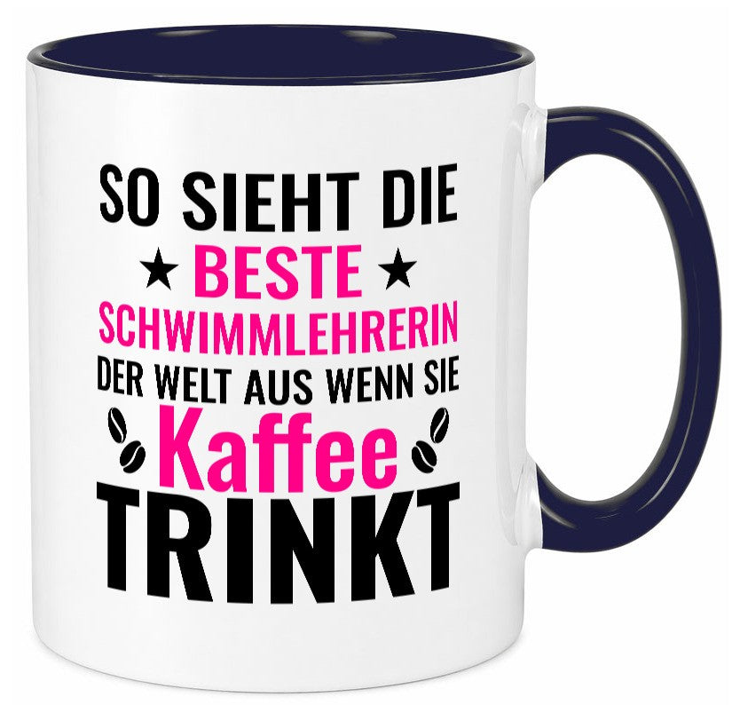 Kaffee trinkt: Schwimmlehrerin | schwimmen Lehrer Geschenkidee Humor Tasse