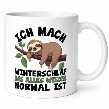 Winterschlaf | Faultier Schlafen v2 lustiger Spruch Geschenk Tierliebhaber