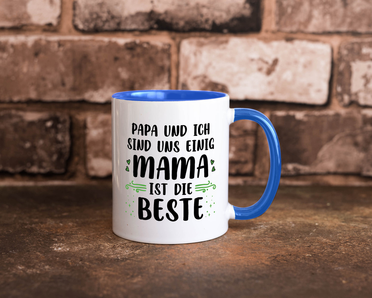Papa und ich sind uns einige Mama ist die beste | Muttertag Geschenk Familie