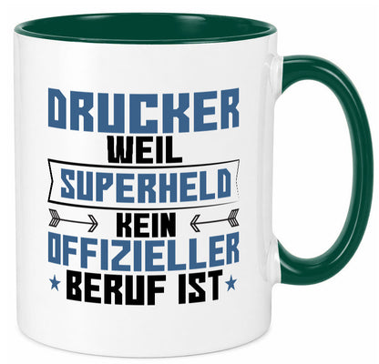 Superheld Drucker | Druckerei Print Medien Humor Geschenkidee Tasse