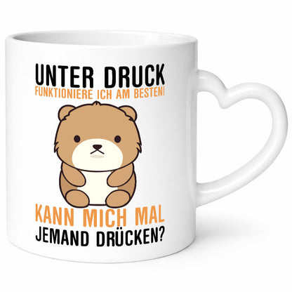 Kann mich jemand drücken | süßer Teddy Knuddeln Comic lustig Humor Geschenkidee