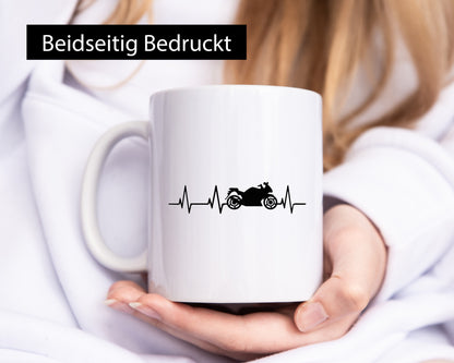 Motorrad Herzschlag | Biker Motorradfahrer Fahrer Geschenkidee Humor Tasse