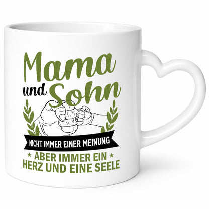 Mama und Sohn | Herz eine Seele Beste Mutter lustiger Spruch Geschenk Familie
