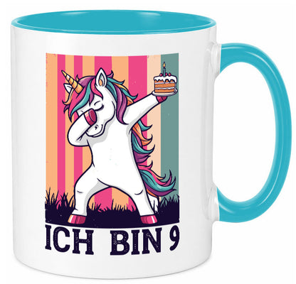 9 Geburtstag | Einhorn Damping Mädchen Humor Geschenkidee Tasse