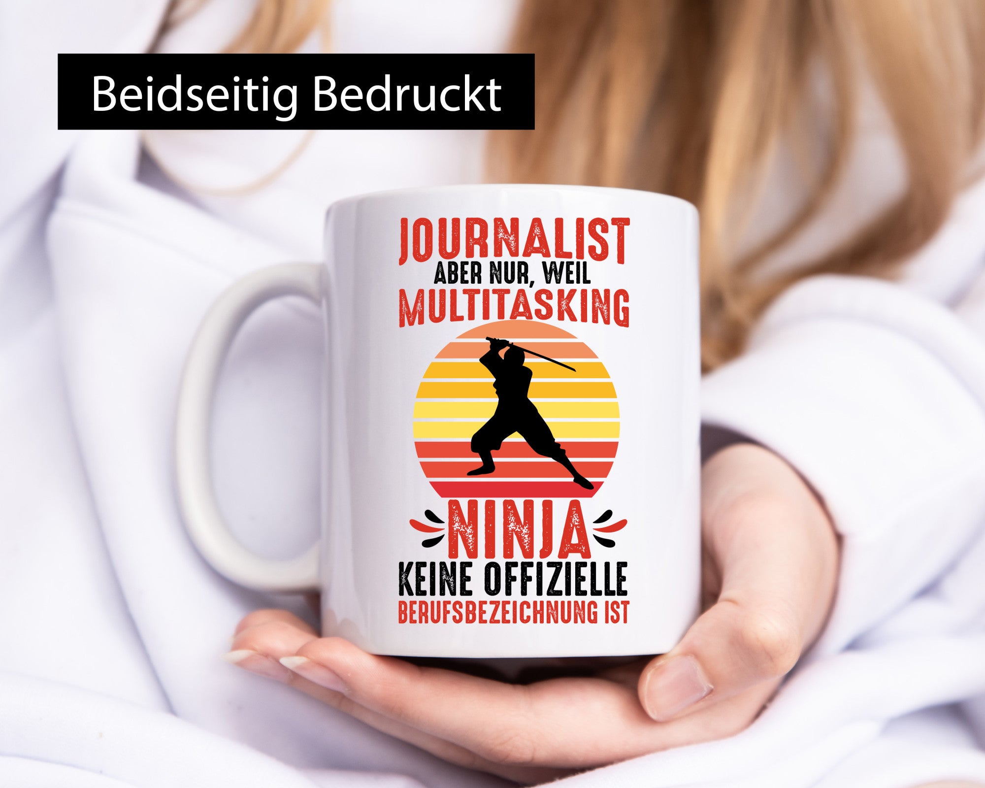 Journalist weil Multitasking Ninja kein Beruf ist Geschenk Arbeit Kollegen Büro